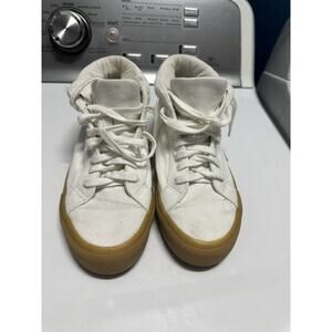 Madewell Sidewalk High Top Sneakers Canvas White Size W 6.5